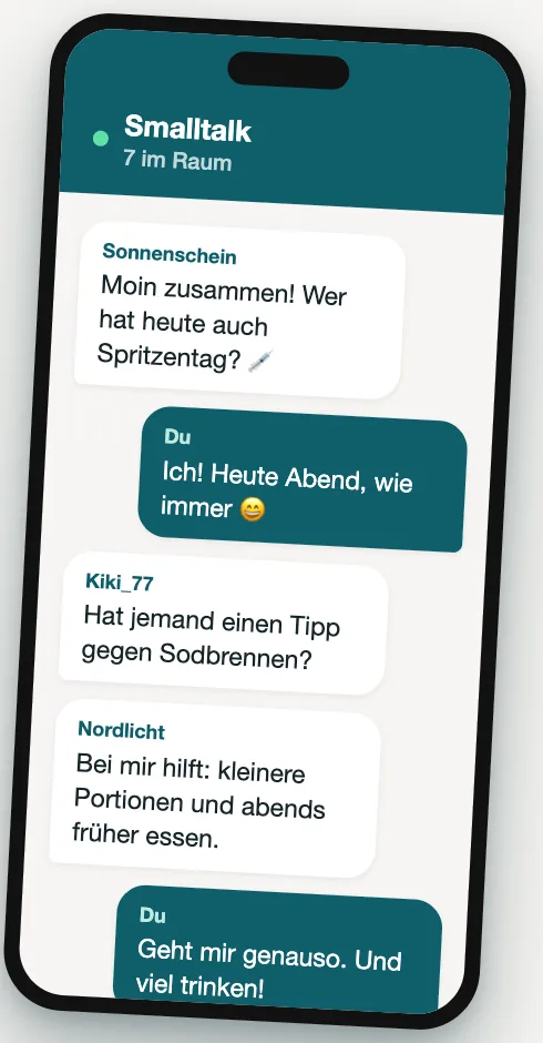 Chat-Raum im GLP-1 Forum auf dem Handy