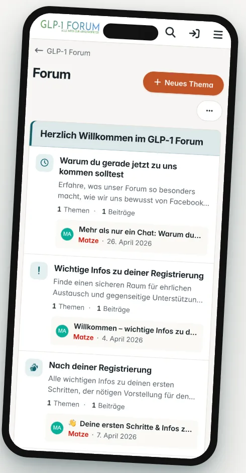 Forenübersicht von glp-1forum.de auf dem Handy im eigenen Stil